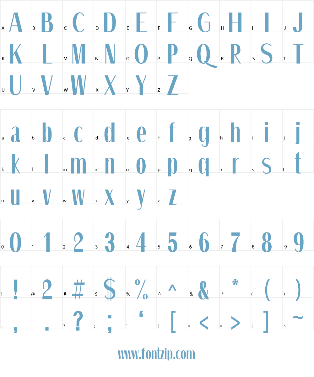 Quiet Streets Font Character